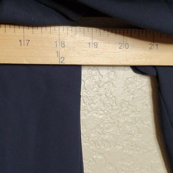 J.crew 6 Navy Blue Tiered Ruffle Top with Scalloped Lace Trim - Picture 8 of 8